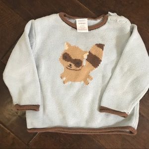 Gymboree raccoon sweater 12-18 months